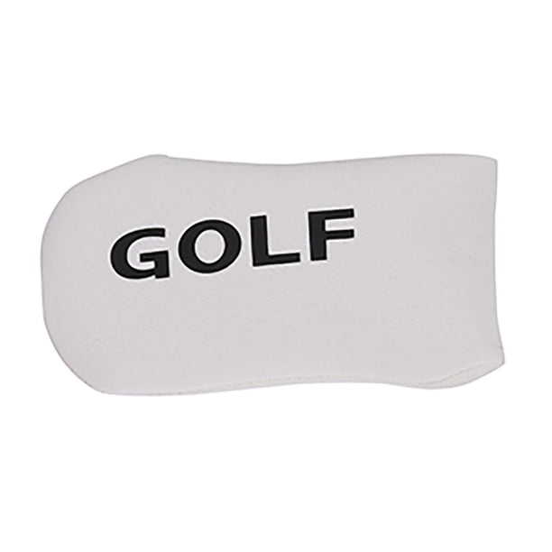 Funda para cabeza de putter de golf, duradera, antiarañazos y portátil. Blanco