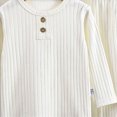 thumbnail image 4 of TOWED22 Toddler Baby Boy Pajamas Set Fall Winter Outfits Long Sleeve Dinosaur Sweatshirts Tops+Pants Set 2 Piece 6-12 Months 12-24 Months 2t 3t 4t 5t 6t 7t 8t 9t Children,White,3-4 Y, 4 of 4