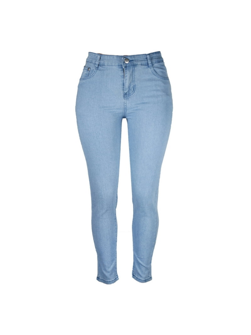 blik liste kreativ Guieoi Ladies Jeans Wide Leg Jeans for Women High Waist Women's Skinny  Jeans Plus Size Fashion Casual Pencil Pants - Walmart.com