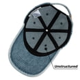 thumbnail image 5 of TOPTIE 6 Panel Washed Denim Baseball Cap - Grey Mid Profile Adjustable Unisex Hat, Daily Wear, Sun Protection Cap, 5 of 8