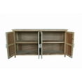 thumbnail image 3 of Buffet Cabinet with 4 Doors, Accent Cabinet with 2 Shelves, Farmhouse Boho Storage Cabinet with Solid Wood Frame, 62" Tall Mid Century Coffee Bar Table for Living Room Kitchen Hallway, Antique Brown, 3 of 7