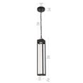 thumbnail image 2 of Elegant Lighting Amaris 23 inch LED Outdoor Pendant in Black, 2 of 9
