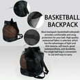 thumbnail image 5 of Lksixu Single Basketball Bag, Drawstring Mesh Backpack with Adjustable Shoulder Strap, Heavy Duty Sport Ball Holder Training Equipment Storage Bag for Carrying Soccer Volleyball Baseball Football, 5 of 9