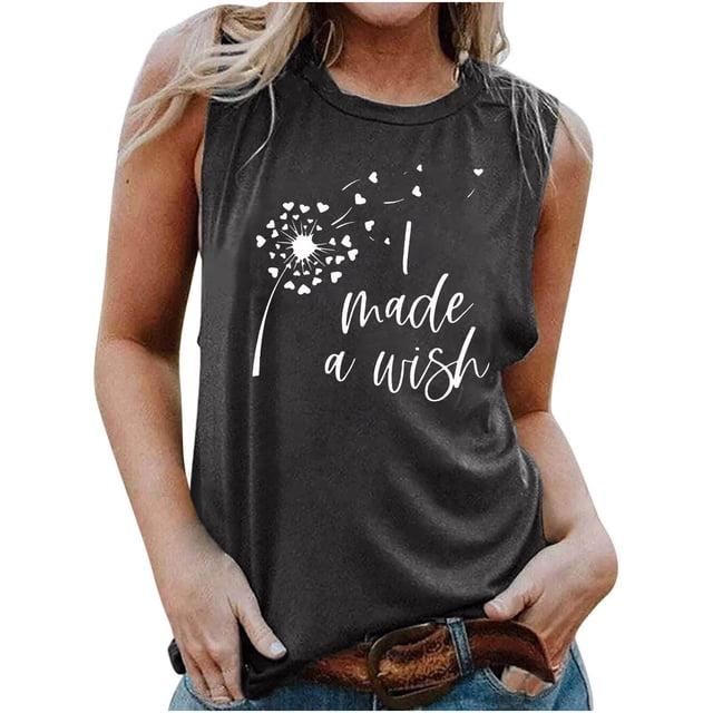 Qiopertar Blouse Sans Manches Imprimée Mode Décontractée pour Femmes Col Rond Sexy Pull-Over Slim Offres de la Semaine Liquidation à Moins de 5$ jusqu'à 90 % de Réduction