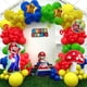 thumbnail image 2 of Kit de arco de guirnalda de globos con temática de Super Brothers Mario, 143 piezas, globos de látex rojos, amarillos y azules, suministros de decoración para fiesta de cumpleaños infantil, 2 of 5