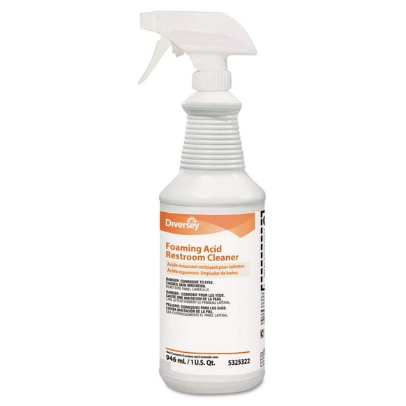 Diversey 95325322 Foaming Acid Restroom Cleaner Fresh Scent 32 oz Spray Bottle 12/Carton