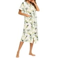 thumbnail image 2 of Avidlove Women Snap Front Dusters Housecoat Cotton Long Nightgown Short Sleeve House Robe Dress with Pockets, 2 of 5