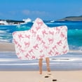 thumbnail image 6 of joogoo Pink Bows Kids Hooded Beach Towel Baby Bath Towel 23.5"x50", 6 of 7