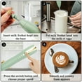 thumbnail image 3 of BKSDUEH Electric Milk Frother Handheld USB-C Rechargeable Electric Drink Mixer Green, 3 Speeds Adjustable Coffee Frothers Drink Whisk for Lattes, Hot Chocolate, Egg (Green), 3 of 8