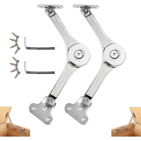 Toy Box Soft-Close Hinges - Lid Support Heavy-Duty Soft-Close Hinges for Wooden Boxes, Load Capacity 50 lbs/2 pcs