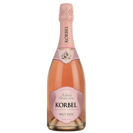 Korbel Brut California Sparkling Rose Wine, 750ml Bottle