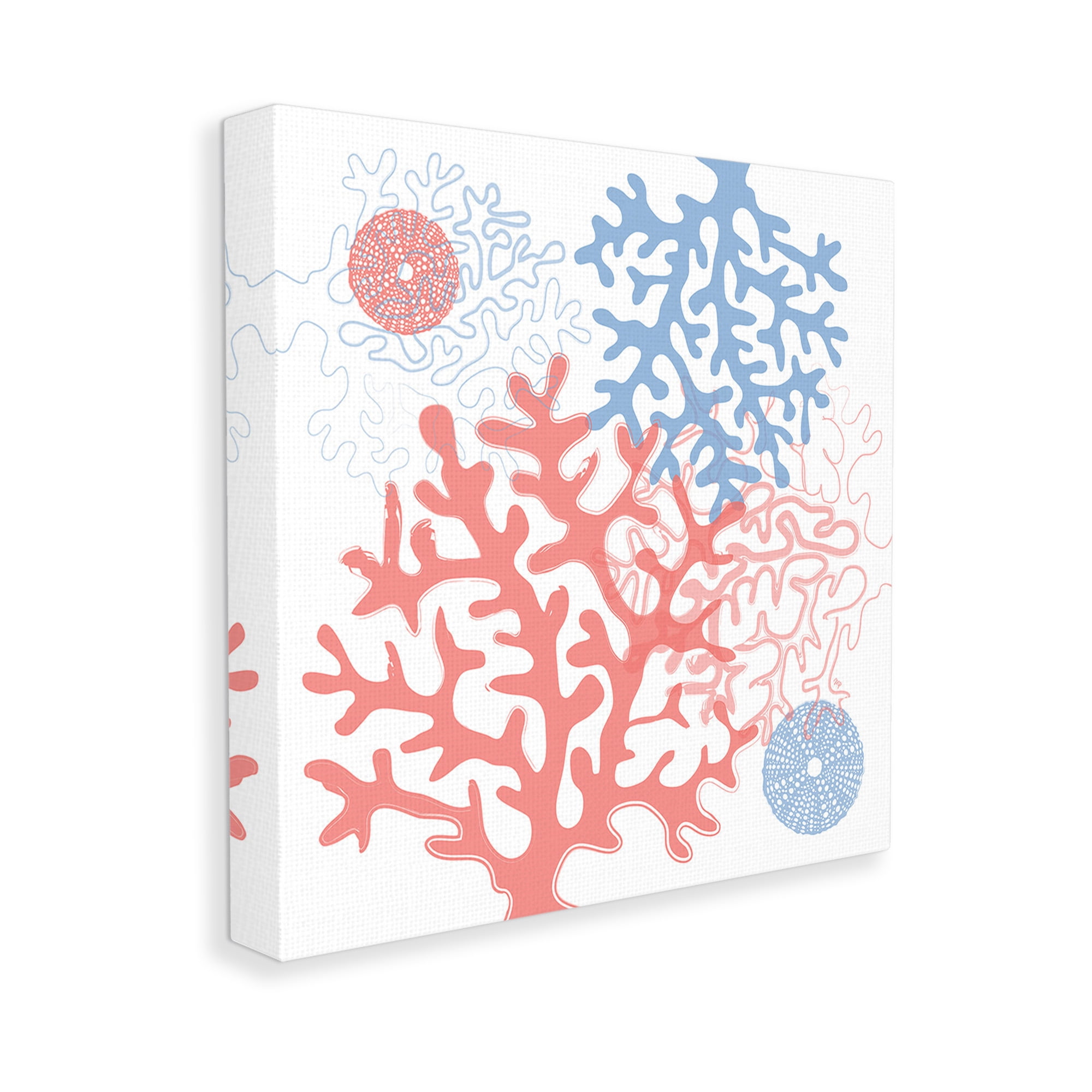Stupell Industries Abstract Coral & Urchins Abstract Painting Gallery Wrapped Canvas Art Print Wall Art, 30 x 30