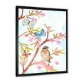 thumbnail image 2 of Clever Bird Sitting On Branch of A Spring Tree With Butterflies 12 in x 20 in Framed Painting Canvas Art Print, by Designart, 2 of 4