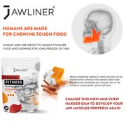 JAWLINER® Fitness Chewing Gum - Cinnamon Honey gum for an attractive Jawline - Look Like a Celebrity - 2-Month Pack