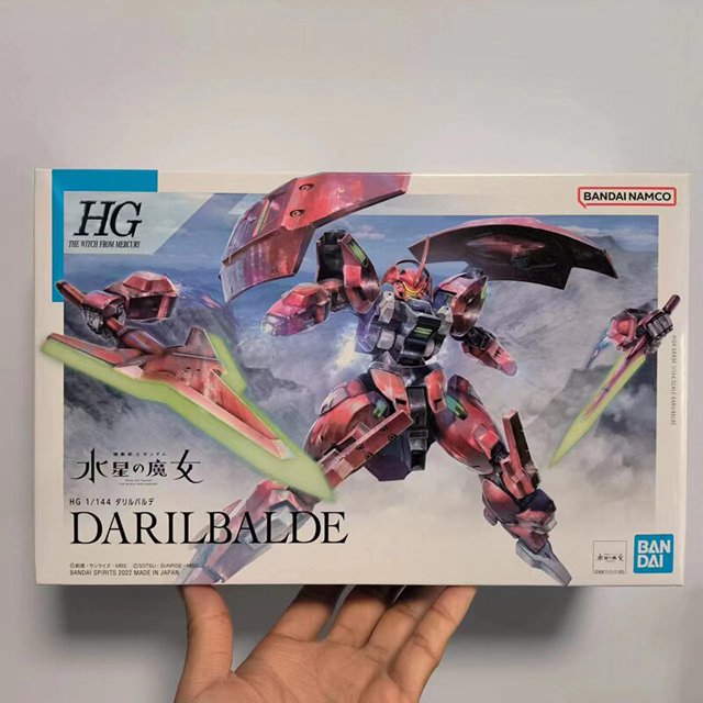 Bandai-Kit de figurines d'action aérienne Gundam, HG 1/144 Lfrith, The Witch of Mercury, Anime Figures, Darilbalde, Assembly Model Toyszhangyuxiang zhangyuxiang unisex