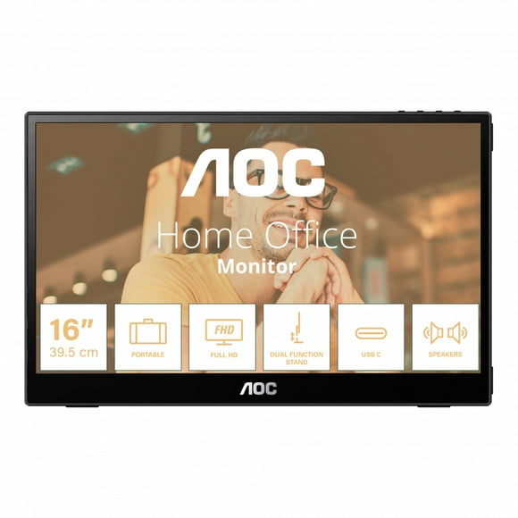 Monitor Portatil AOC 16T3E LED 15.6' Full HD Bocinas Integradas
