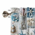 thumbnail image 5 of Starfish Kitchen Valances for Windows 42x12 Inch Kitchen Curtains Valances Rod Pocket Ocean Shell Coastal Nautical Flag Light-house Bathroom Window Valances for Window Treatment Decor, 5 of 6