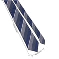 thumbnail image 6 of Hoppin Gee Men's Gray Blue Twill Stripe Neckties, Business Wedding Tie, 6 of 6