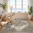 thumbnail image 3 of Design&I 2'x3' Washable Doormat Ultra-Thin & Non-Slip Skid-Resistant Faded Neutral Field Interlocking Motifs Decorative Border Vintage for Entryway, Indoor, 3 of 7