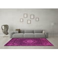 thumbnail image 3 of Ahgly Company Indoor Round Medallion Pink Traditional Area Rugs, 3' Round, 3 of 4