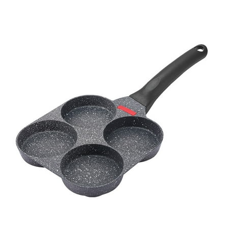 

Cooking Easy Clean Home Non Stick Long Handle 4 Hole Burger Eggs Ham Omelet Pan