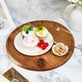 thumbnail image 4 of 1Pc 13.78 Inch Round Wood Tray Camel Wooden Serving Tray Wood Serving Platters Appetizer Charcuterie Board Wooden Centerpiece Trays Decorative Trays for Table Decor diy, 4 of 9