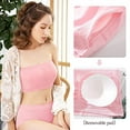 thumbnail image 4 of LAST CLANCE SALE! Women Bandeau Bra Padded Strapless Brarette Bra Seamless Bandeau Tube Top Bra, Pink, 42/95CD,44/100AB, 4 of 11