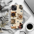 thumbnail image 6 of Starry Bonnet Cat Phone Case, Cute Illustrated Cat with Headscarf iPhone Cover, Whimsical Folk Art Case for iPhone 16 15 14 13 12 11 Plus Pro Max Mini, 6 of 6