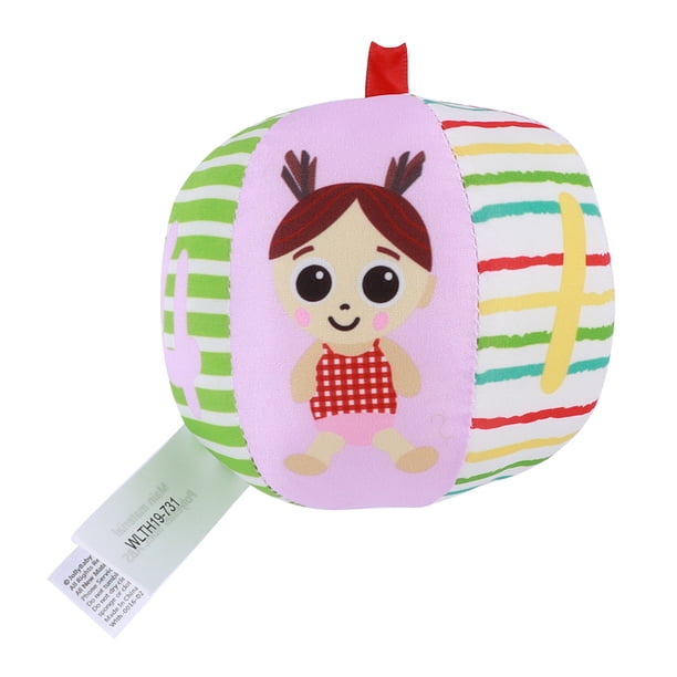 Pelota de entrenamiento visual para bebés, pelota para atrapar con las manos, juguetes educativos para el aprendizaje temprano, pelota de tela roja 8150J de 10 cm