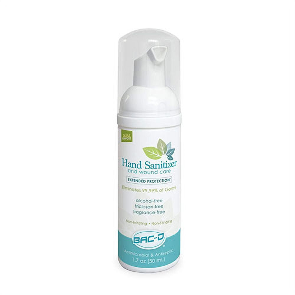 BAC-D Alcohol Free Hand Sanitizer and Wound Care, 1.7 oz. (Pack of 24)
