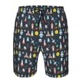 thumbnail image 3 of Vsdgher Rocket Space Men's Beach Shorts, Surfing shorts, Swim trunks, Quick Dry Swim Trunks for Surfing Beach Fun -Large, 3 of 6