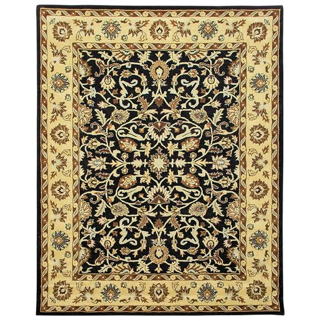 Due Process Stable Trading Touffeté Téhran Noir & Beige Zone Tapis&44; 8 x 10 Pi.