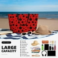 thumbnail image 5 of Sigee Ladybug Pattern Print Extra Large Waterproof Beach Travel Bag with Zipper - Durable and Versatile for Vacation, Gym, and Daily Use, 5 of 7