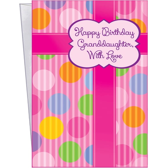 Tarjeta de cumpleaños para nieta Chuck's Card-O-Rama 25 x 20 cm