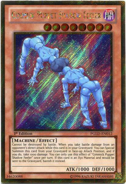 YU-GI-OH! - Gimmick Puppet Shadow Feeler (PGLD-EN012) - Premium Gold - Edición Ilimitada - Gold Secret Rare