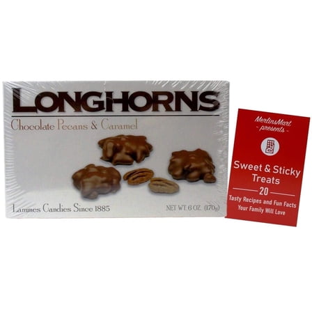 Longhorns Milk Chocolate Covered Pecan Pralines - Caramel Candy Nut Clusters (1 Pack - 6oz)   MerlinsMart Zine | Lammes Candies