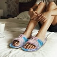 thumbnail image 4 of COEQINE Cat Teacup Butterfly Slip On House Slippers Cozy Fluffy Sandals Soft Open Toe House Slides Trendy Bedroom Shoes Foldable Travel Slippers for Her Women Men Guest, 36-37, 4 of 7
