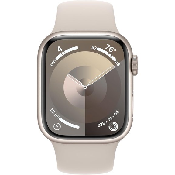 Restored Apple Watch Series 9Â (GPS Cellular) 41mm Starlight Aluminum Case with Starlight Sport Band (Refurbished)