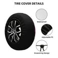 thumbnail image 2 of Salouo Vibrant Color Splash Print Spare Tire Cover 14-17 inch Spare Tire Protector Universal Tough Tire Wheel Cover for Trailer SUV and Truck-15 inch, 2 of 6