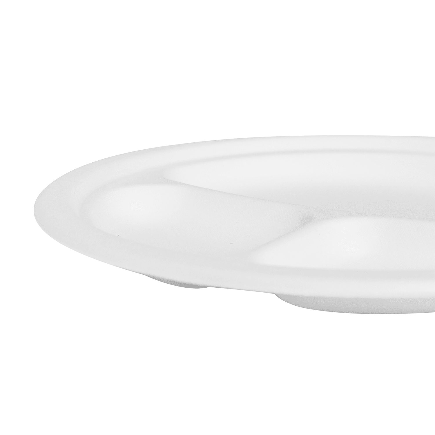 Karat Earth 3 Compartments, 9" Paper Plates, Molded Fiber, 500 Count (10 Pack)