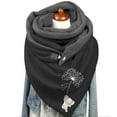thumbnail image 3 of Yuanlong Winter Scarves Double-Layer Triangle Buckle Floral Cartoon Printed Scarf Winter Outdoor Sports Warm Soft Neckwear, 3 of 3