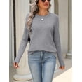 thumbnail image 3 of Zeagoo Womens Wool Blend Sweater Crewneck Long Sleeve Tops Fashion Clothing, 3 of 6