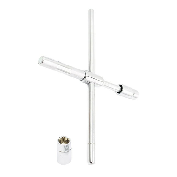 unbranded  Telescopic Cross Wrench Screwdriver Gauge Wheel Car Tires Silver