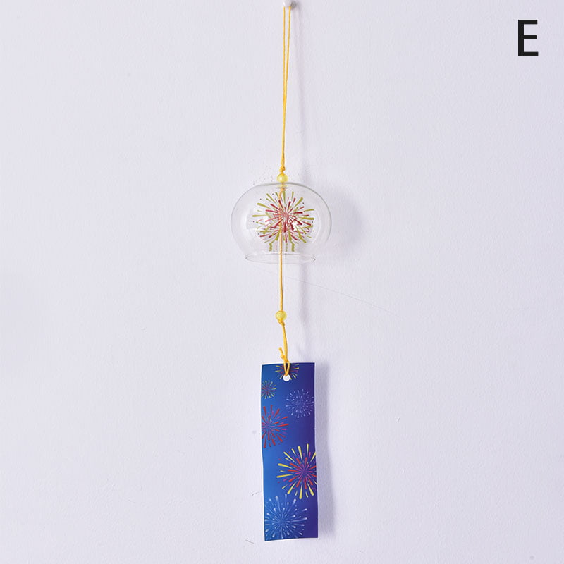 Japanese Glass Wind Chime Bell Garden Ornament Indoor Window Hanging Decor Craft 