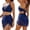 Womens Swimsuits Dark Blue, variant on Womens High Waisted Bikini Sets U-Wire Two Piece Swimsuits Modest Bathing Suit Mesh Swim Skirt