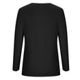thumbnail image 4 of BLVB Tunic Tops for Women Trendy Crewneck Cross Front Long Sleeve Shirt Casual Loose Going out Blouse, 4 of 5