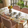 thumbnail image 3 of Thanksgiving Eucalyptus Table Cloths for 4 Foot Rectangle Tables, Autumn Flowers Fall Birds Plants Patio Waterproof Elastic Fitted Tablecloths, Washable Rectangular Table Cover for Camping, 3 of 8