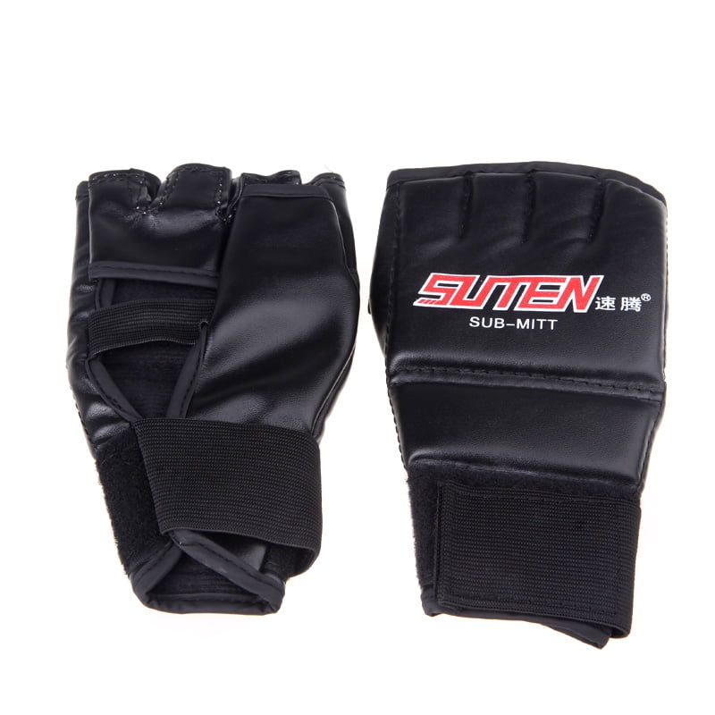 Boxing Gloves Half Mitts Mitten for MMA Muay Thai Training Punching Sparring 