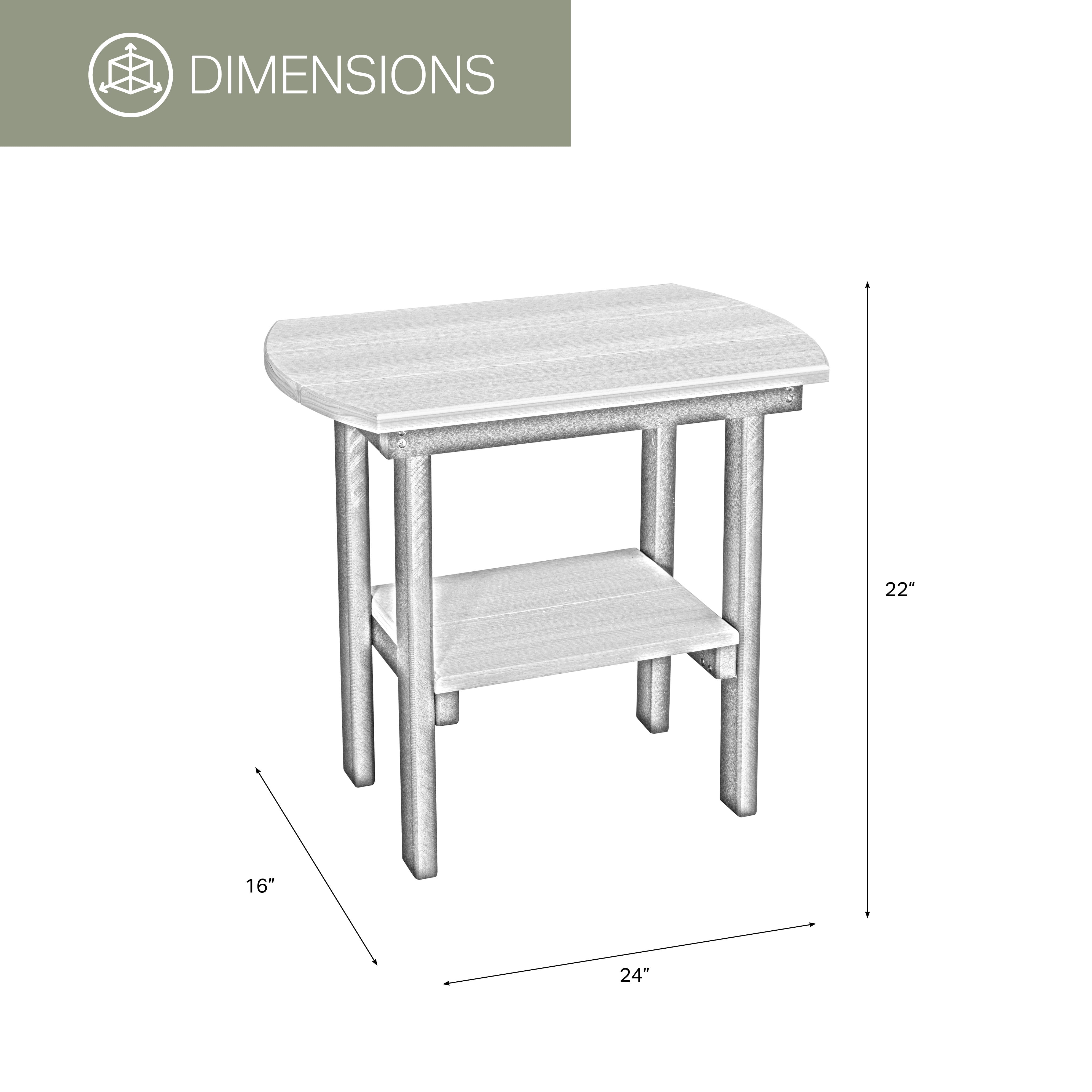 American Furniture Classics Model 525BZWT Outdoor Oval End Table in Brazilian Walnut on a White Base