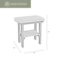 thumbnail image 3 of American Furniture Classics Model 525CGBK Outdoor Oval End Table in Coastal Gray on a Black Base, 3 of 5